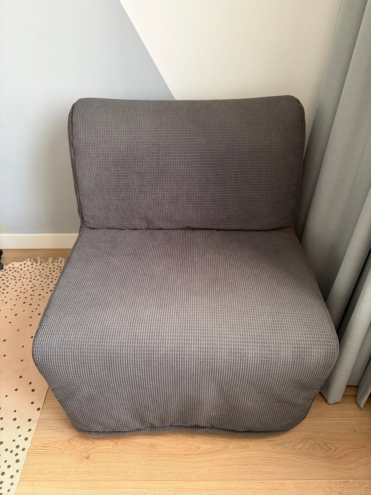 Ikea Lycksele Håvet slaapfauteuil, zo goed als nieuw, Ophalen, 190 cm of minder, Zo goed als nieuw, Grijs