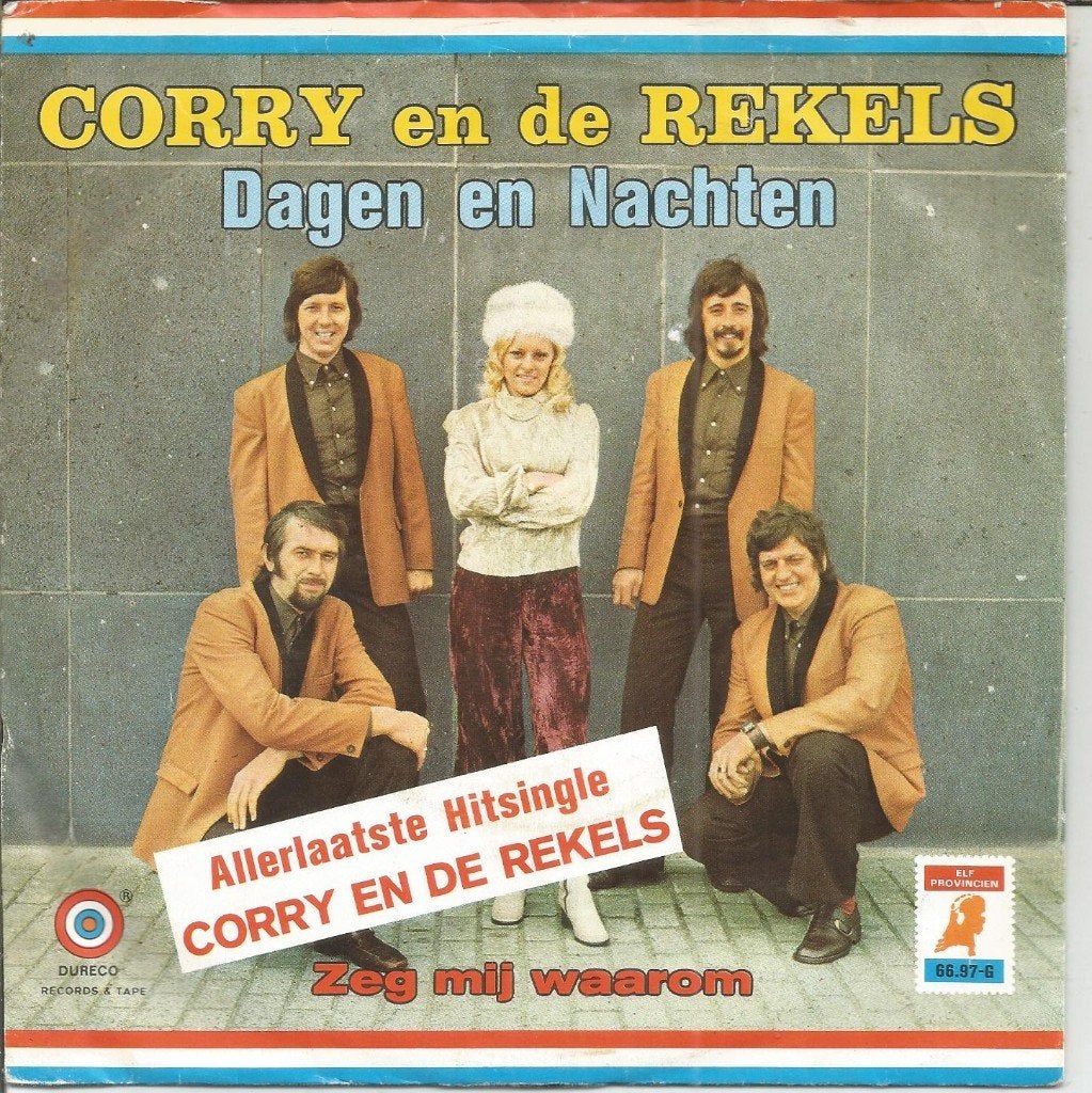 Corry En De Rekels – Dagen En Nachten (1972), Gebruikt, 7 inch, Levenslied of Smartlap, Fotohoes