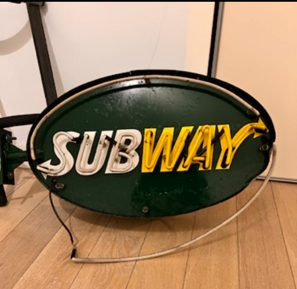 Subway Lichtbak Reclamebord - Origineel Broodjeszaak Bord, Verzamelen, Ophalen, Gebruikt, Lichtbak of (neon) lamp