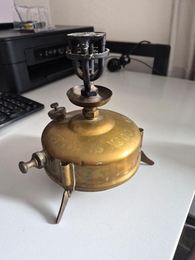 Vintage Kampeerbrander Optimus No. 00, Ophalen, Koper