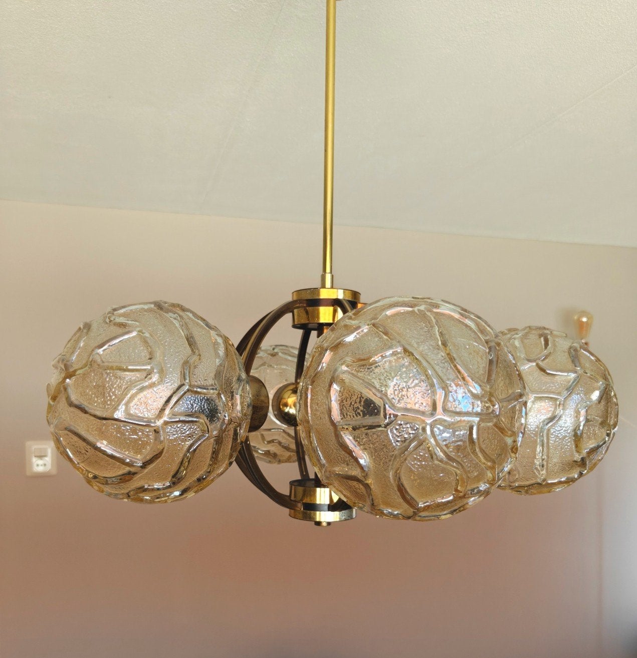 Vintage Sputnik kroonluchter, Ophalen, Gebruikt, E14 (klein)