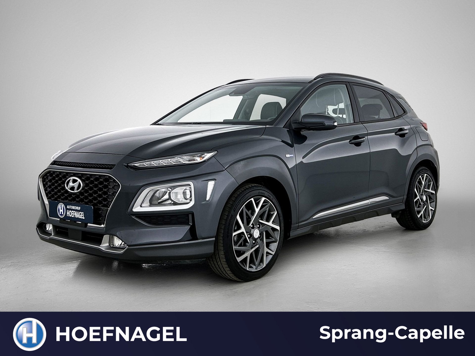 Hyundai Kona 1.6 GDI HEV Fashion Design Sky | Navigatie | Ca, Auto's, Gebruikt, Leder en Stof, Bedrijf, Automatische klimaatregeling