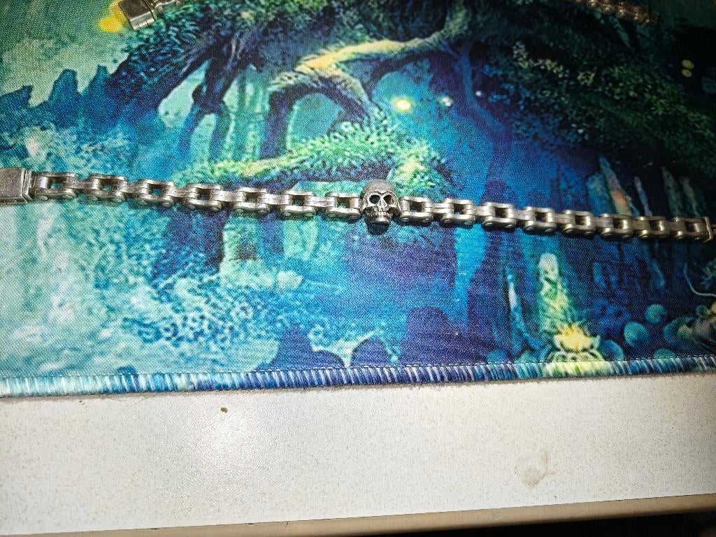 doodskop armband, Verzenden, Nieuw, Zilver, Zilver