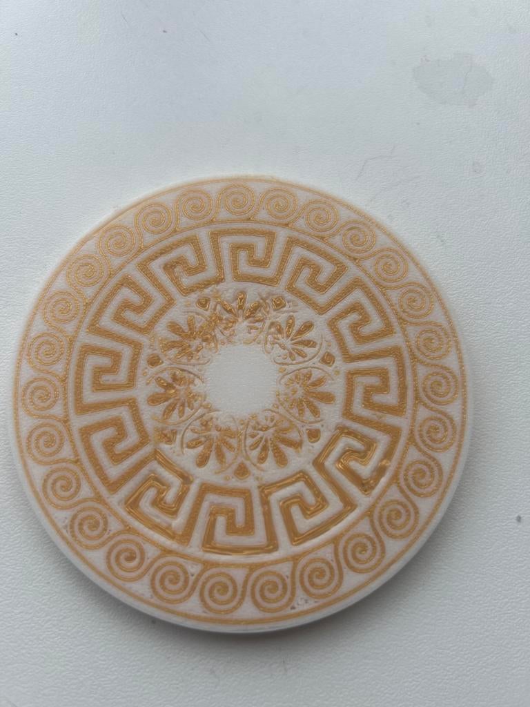 Versace look onderzetter wit/goud - Nieuw, Ophalen of Verzenden, Nieuw, Overig