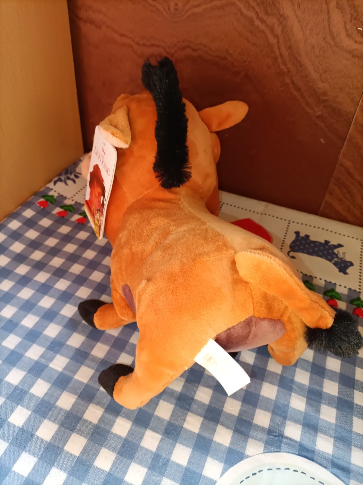 Pumba knuffel Lion King met 2 geluiden 30 cm met kaartje, Ophalen of Verzenden, Zo goed als nieuw, Overige typen