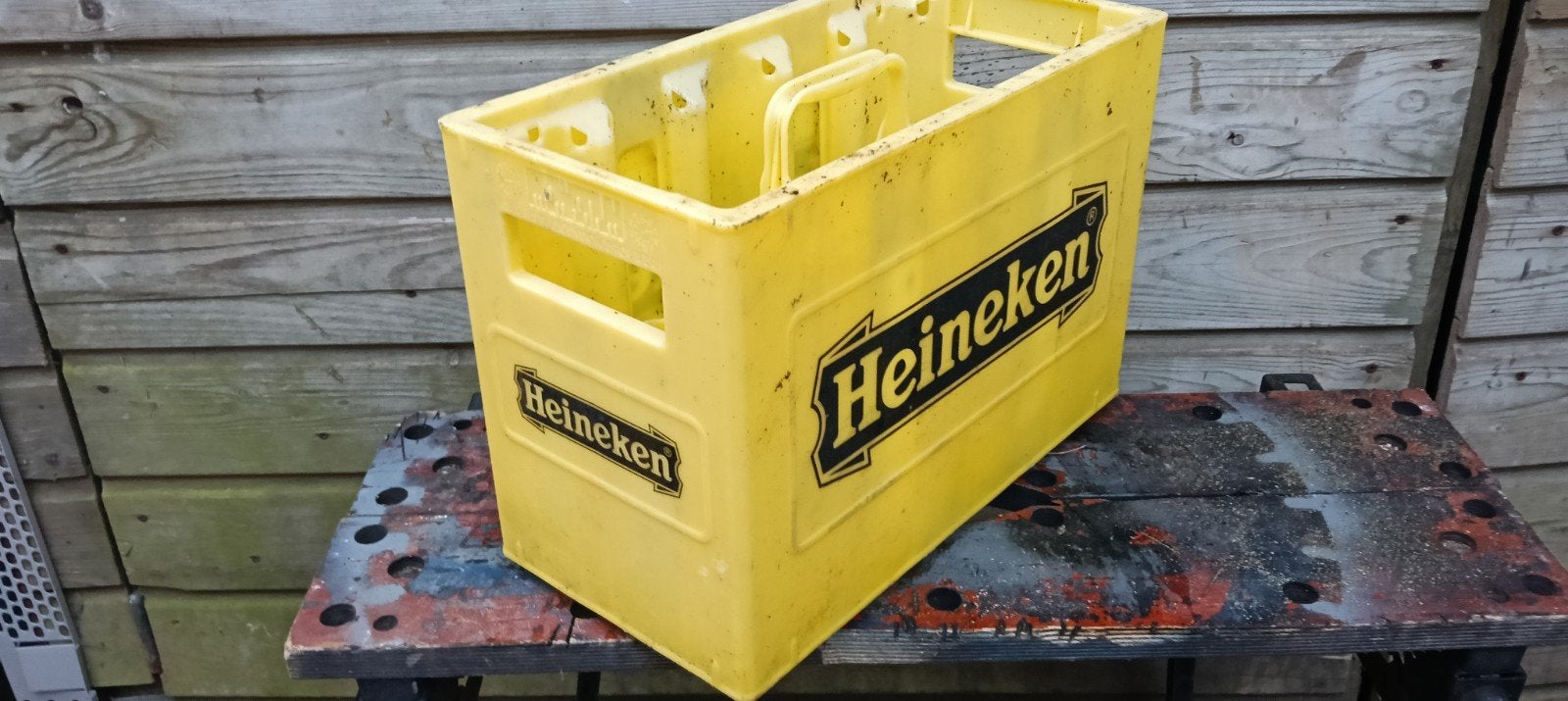 Vintage Heineken bierkrat., Ophalen, Zo goed als nieuw, Verpakking