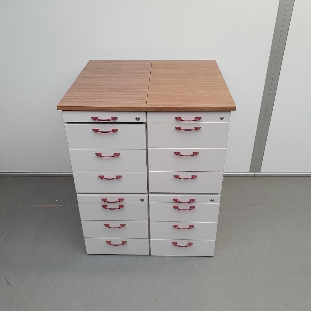 4-delig houten ladeblok met 16 lades - 111x89x79 cm, Ophalen, Kunststof, Gebruikt, Minder dan 100 cm
