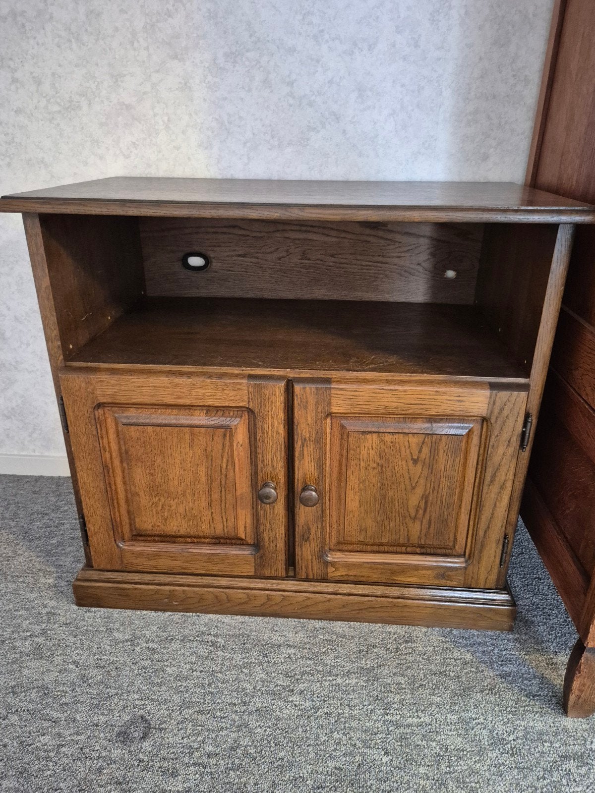 Eiken kastje, meubel voor platenspeler, Ophalen, 25 tot 50 cm, 50 tot 100 cm