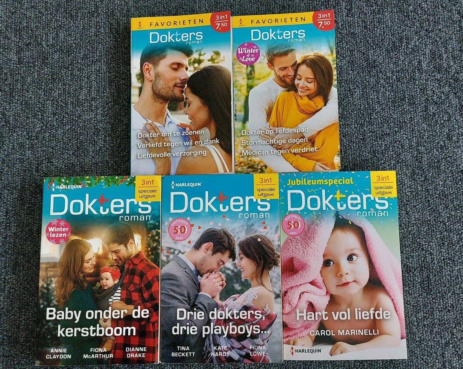 5 Dokters romans - Harlequin Favorieten, Ophalen of Verzenden, Gelezen, Diverse auteurs