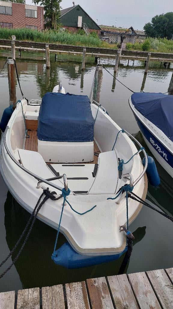 Uttern S52 met 90 pk Evinrude Etec en Pega trailer., Gebruikt, Ophalen, 70 pk of meer, Buitenboordmotor