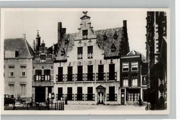 Middelburg 4 mooi gelopen kaarten, Verzamelen, Ansichtkaarten | Nederland, Verzenden, 1940 tot 1960, Gelopen, Zeeland