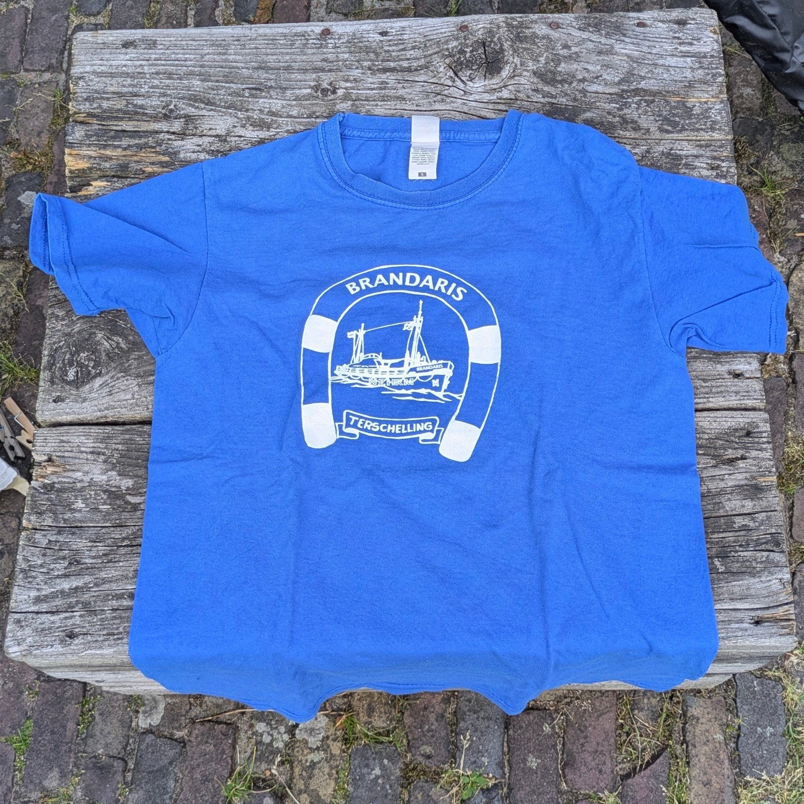 Blauw T-shirt 'Brandaris Terschelling' - Maat S, Ophalen of Verzenden