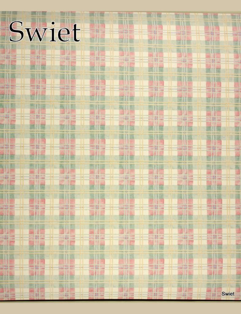 4773 Pastel ruitjes behang jaren 80 roze mintgroen swiet, Ophalen of Verzenden, 50 tot 75 m², Roze
