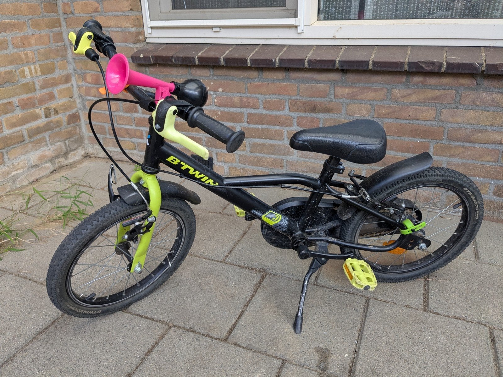 B'Twin Discover kinderfiets 16 inch, Ophalen, Terugtraprem, Zijwieltjes, B'Twin