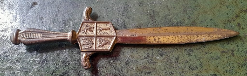 Briefopener - messing, Verzenden, Gebruikt