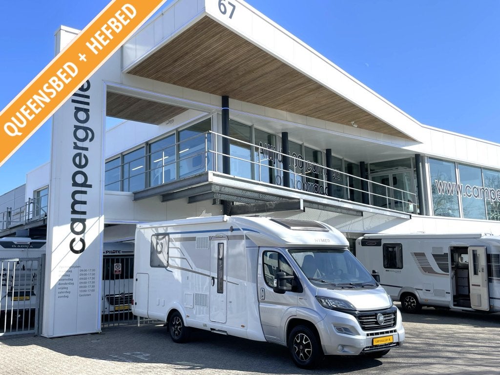Hymer T 698 CL CAMPER QUEENSBED+HEFBED EURO6 XXL GARAGE, Fiat, 7 tot 8 meter, Bedrijf, Hymer