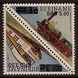 Suriname 1356/7 postfris Treinen 2005, Ophalen of Verzenden, Postfris