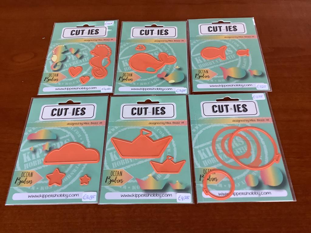 Stempelvel met 6 bijpassende snijmallen - Ocean Babies, Ophalen of Verzenden, Nieuw, Clearstamp
