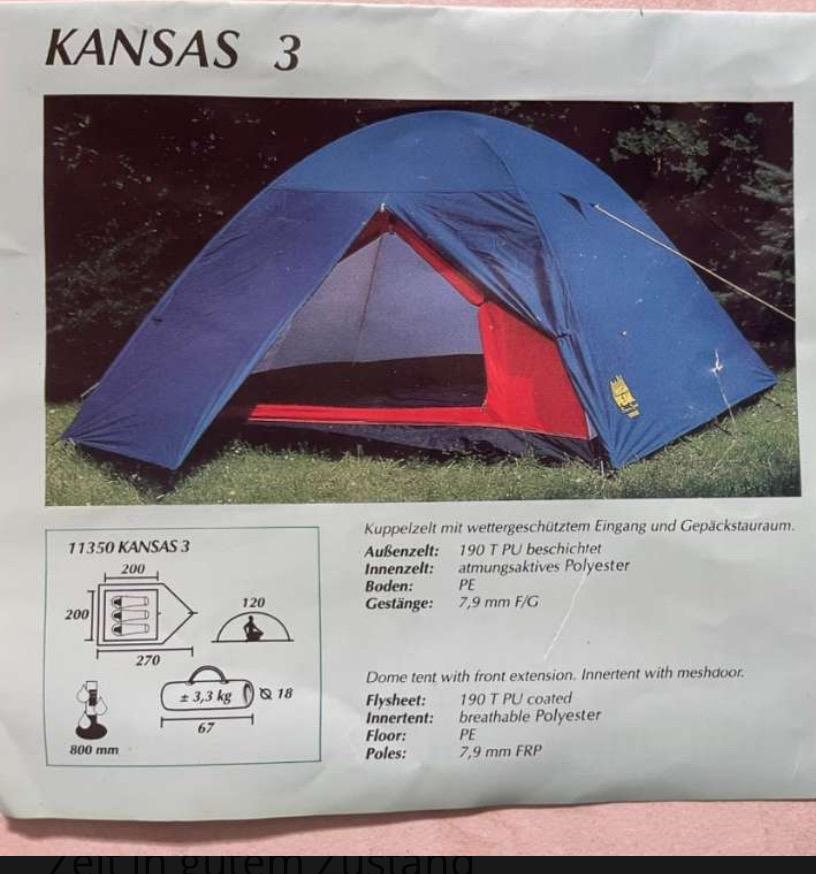 tent  3 persoons high peak kansas 3, Ophalen of Verzenden, Gebruikt, Tot en met 3