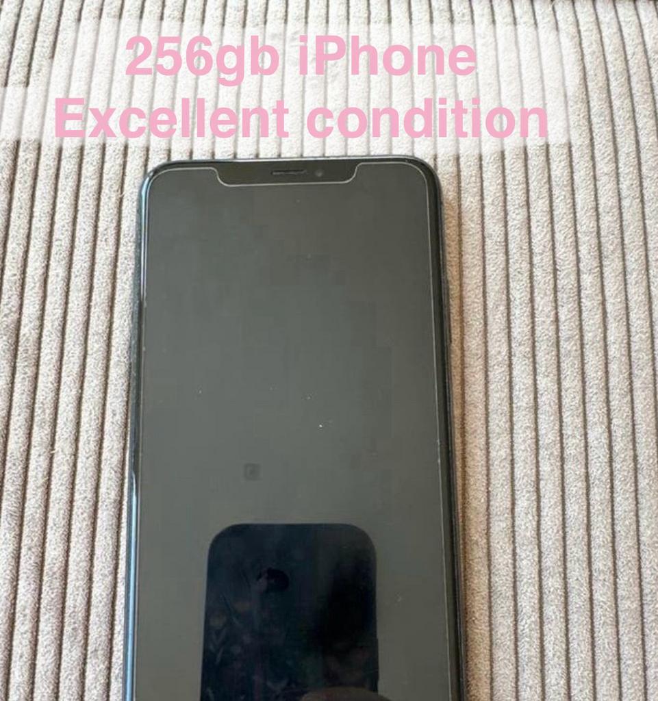 iPhone XS Max 256GB Zwart met screenprotector en hoesje, Telecommunicatie, Mobiele telefoons | Apple iPhone, 256 GB, Gebruikt