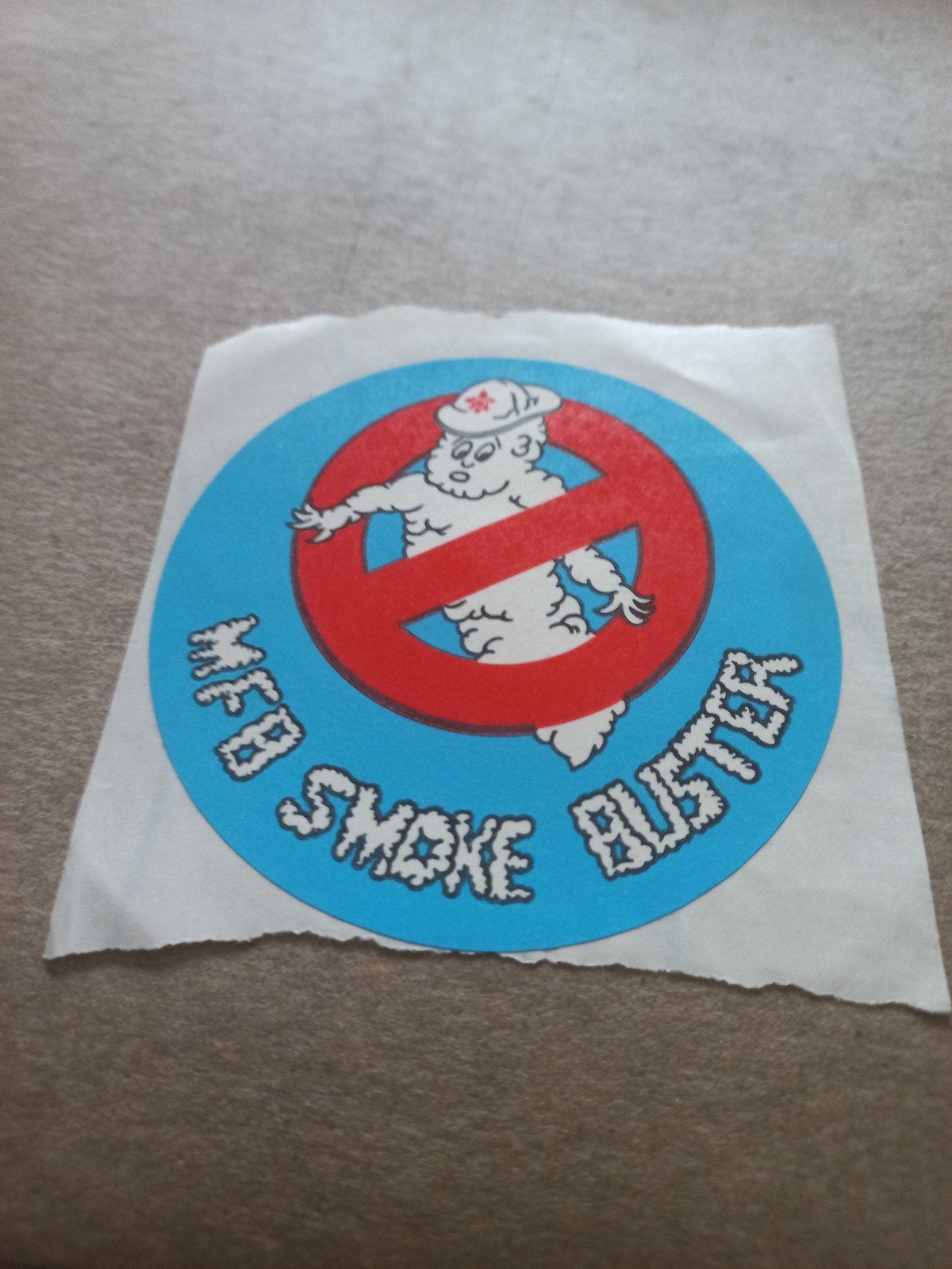 Vintage MFB Smoke Buster Sticker - Anti-Rook Campagne, Ophalen of Verzenden