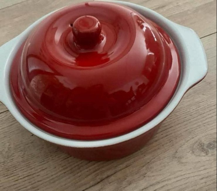 Mama Cucina Braadpan - Rood, Made in Portugal, Ophalen, Braadpan, Met deksel, Zo goed als nieuw