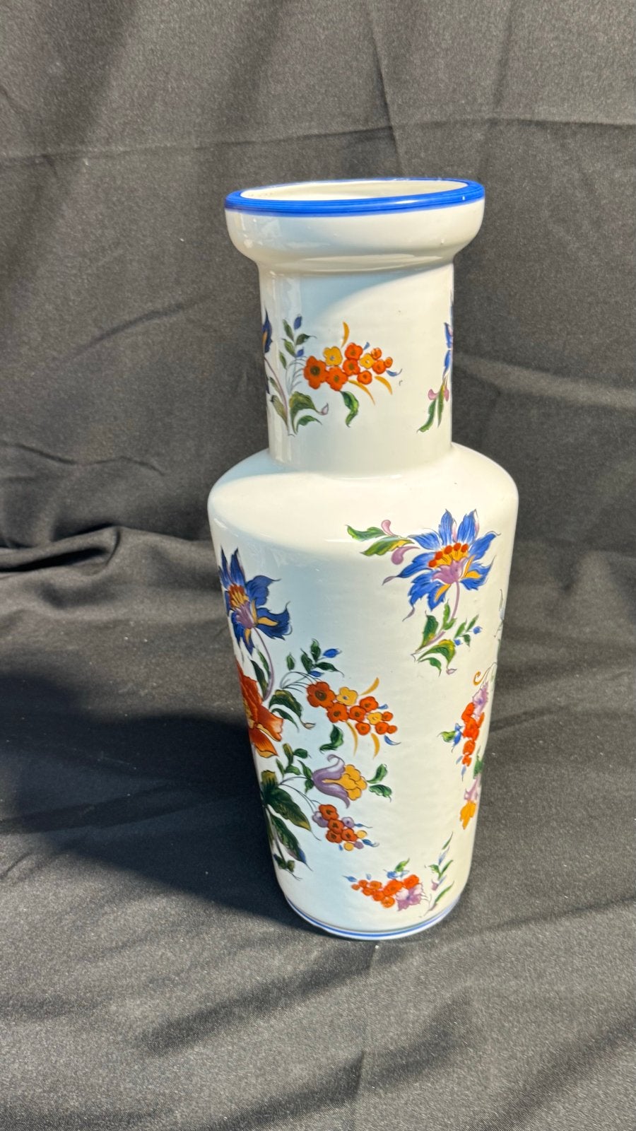 Gouda vaas met bloemmotief, Antiek en Kunst, Antiek | Vazen, Ophalen of Verzenden