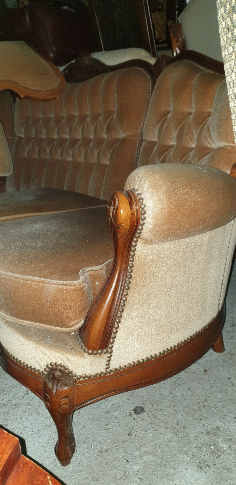 Lodewijk Barok Bankstel 4 zits  met Fauteuils, Ophalen