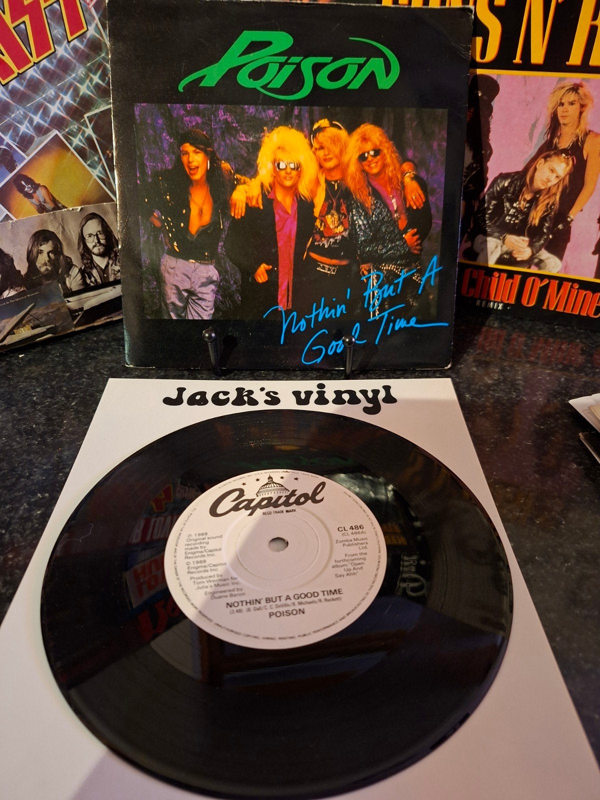 Poison - Nothin' But A Good Time 7 inch vinyl single 1988, 7 inch, Ophalen of Verzenden, Zo goed als nieuw, Beschermende buitenhoes