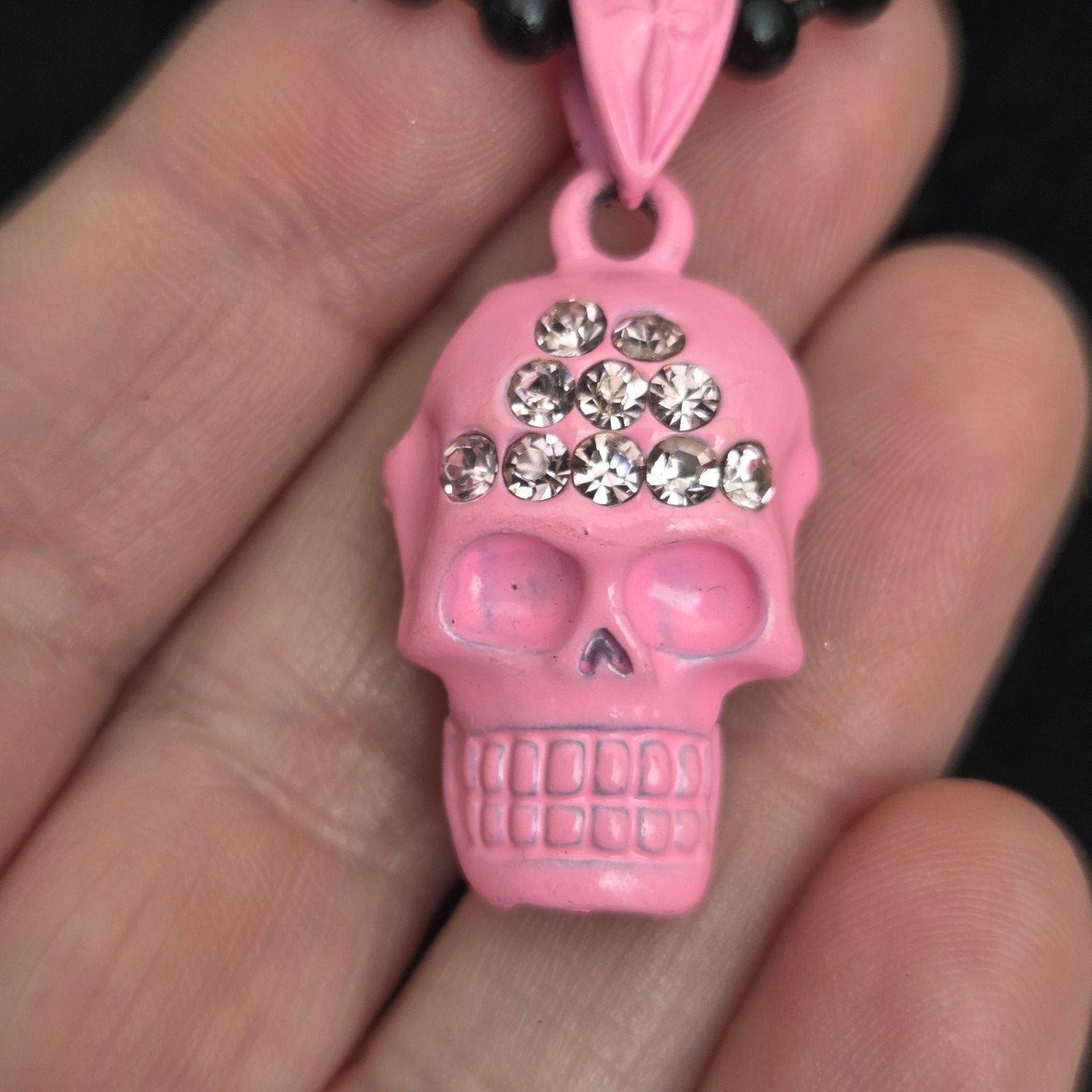 Ketting skull, Ophalen of Verzenden, Zilver, Overige materialen