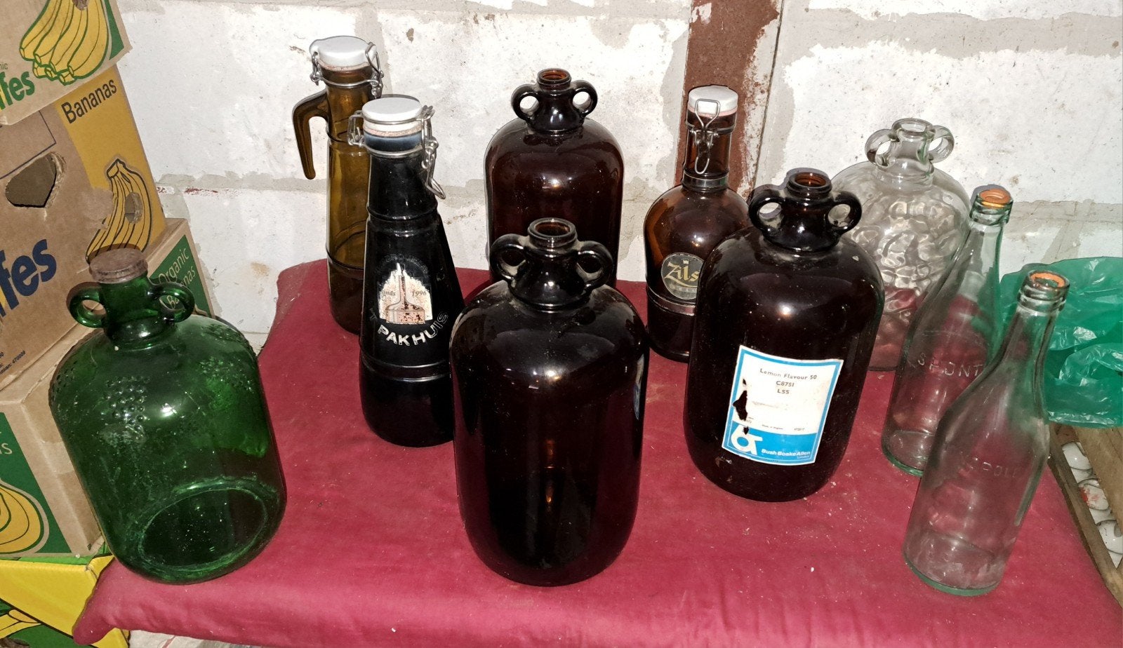 fles flessen oude flessen decoratie, Antiek en Kunst, Ophalen