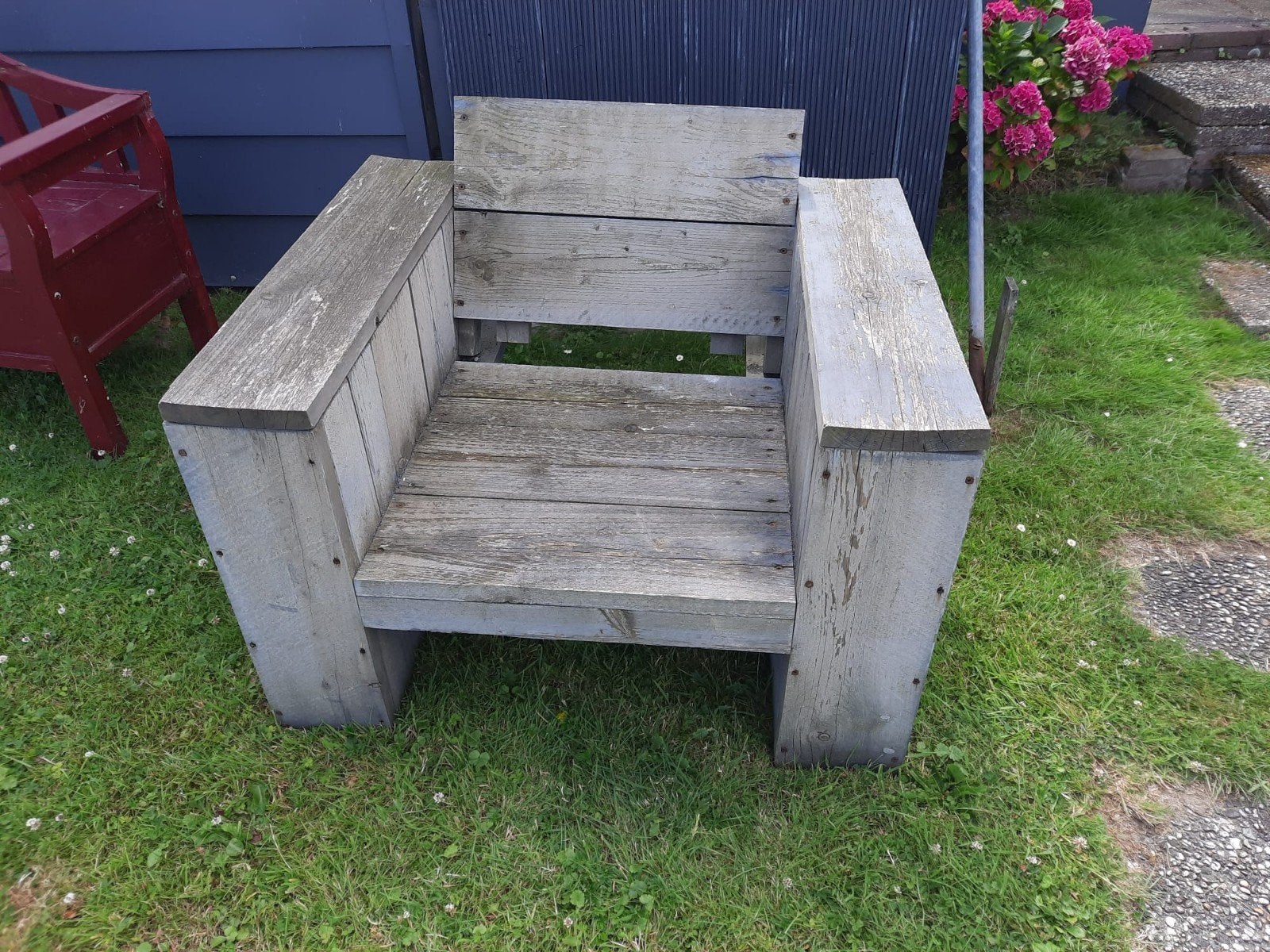 Tuinbanken, gratis, Ophalen, Gebruikt, Hout
