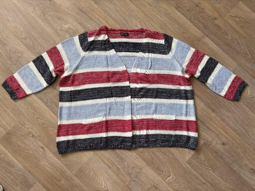 Ulla Popken Vest streep (blauw maat: 58/60 ZGAN/Nieuw, Blauw, Trui of Vest, Ophalen of Verzenden, Zo goed als nieuw