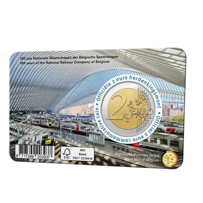 België 2 euro 2026 100 jaar NMBS, Ophalen of Verzenden, België, 2 euro, Losse munt