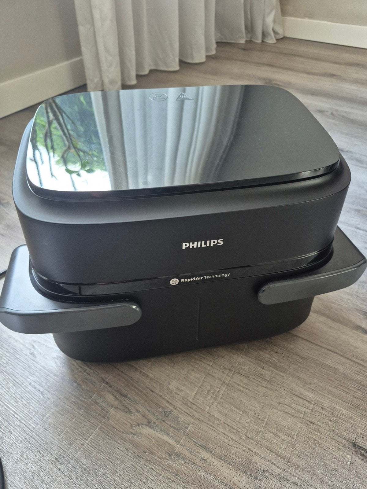 Philips Airfryer met dubbele manden - RapidAir Technologie, Ophalen of Verzenden, Zo goed als nieuw, Airfryer, 1500 gram of meer