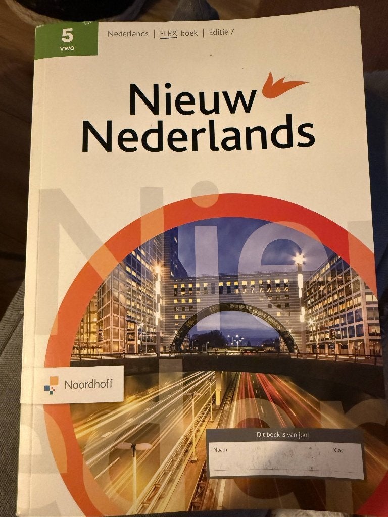 Nieuw Nederlands 5 VWO, VWO, Noordhoff, Ophalen of Verzenden, Zo goed als nieuw