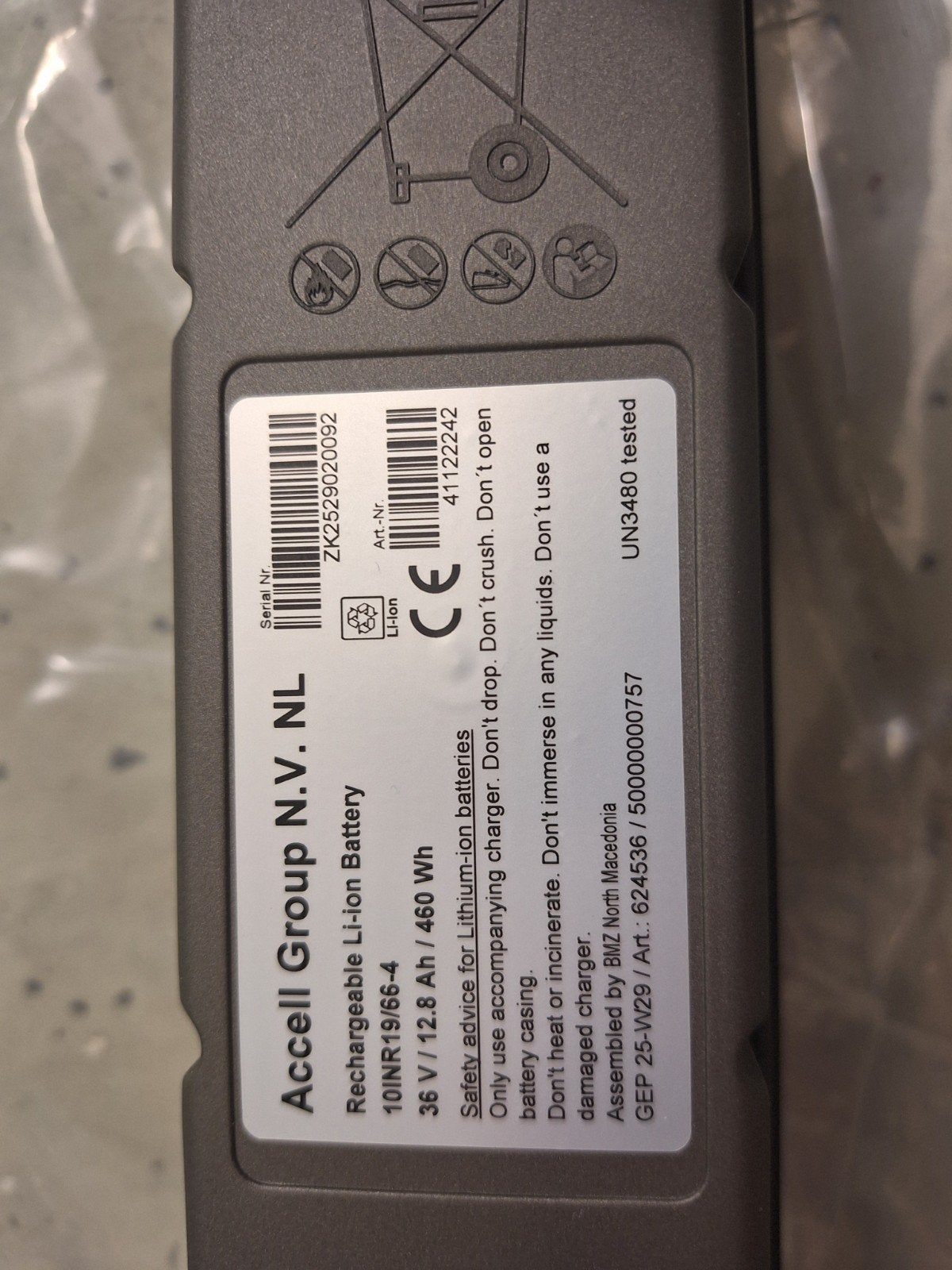 Nieuwe  Li-ion E-bike Batterij 36V 12.8Ah, Nieuw