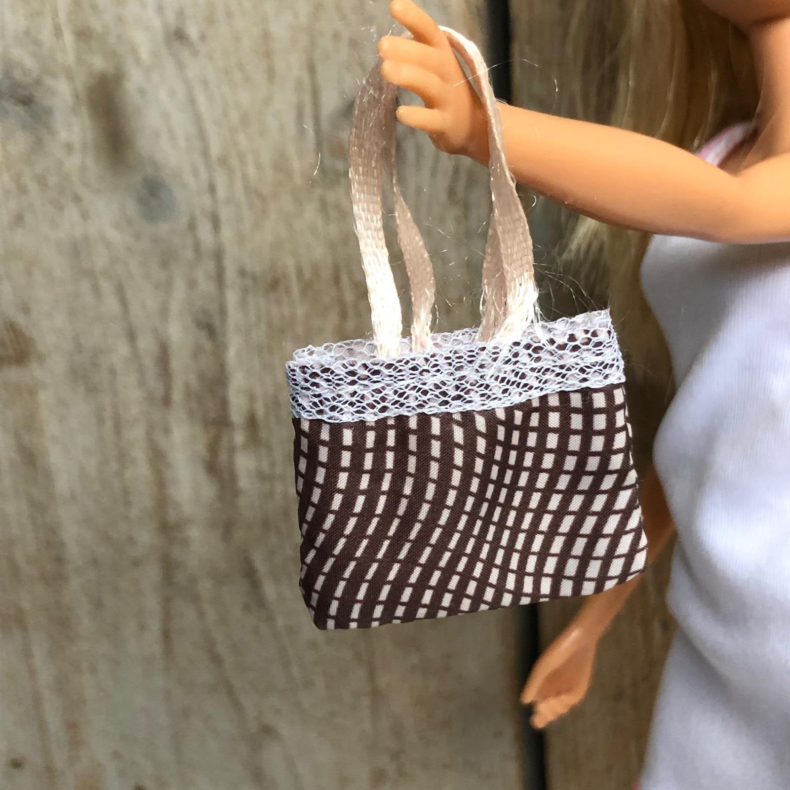 Bruin witte tas voor Barbie, Ophalen of Verzenden, Zo goed als nieuw, Accessoires
