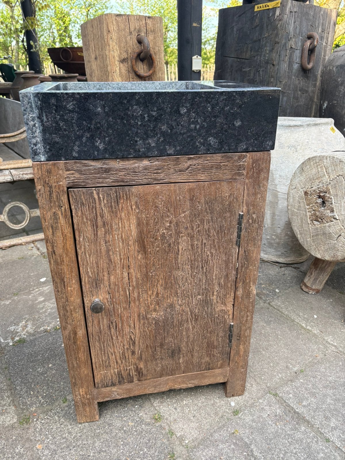 Badmeubel Old Wood met hardstenen bak - nieuw, Ophalen, Nieuw, Nvt, Nvt