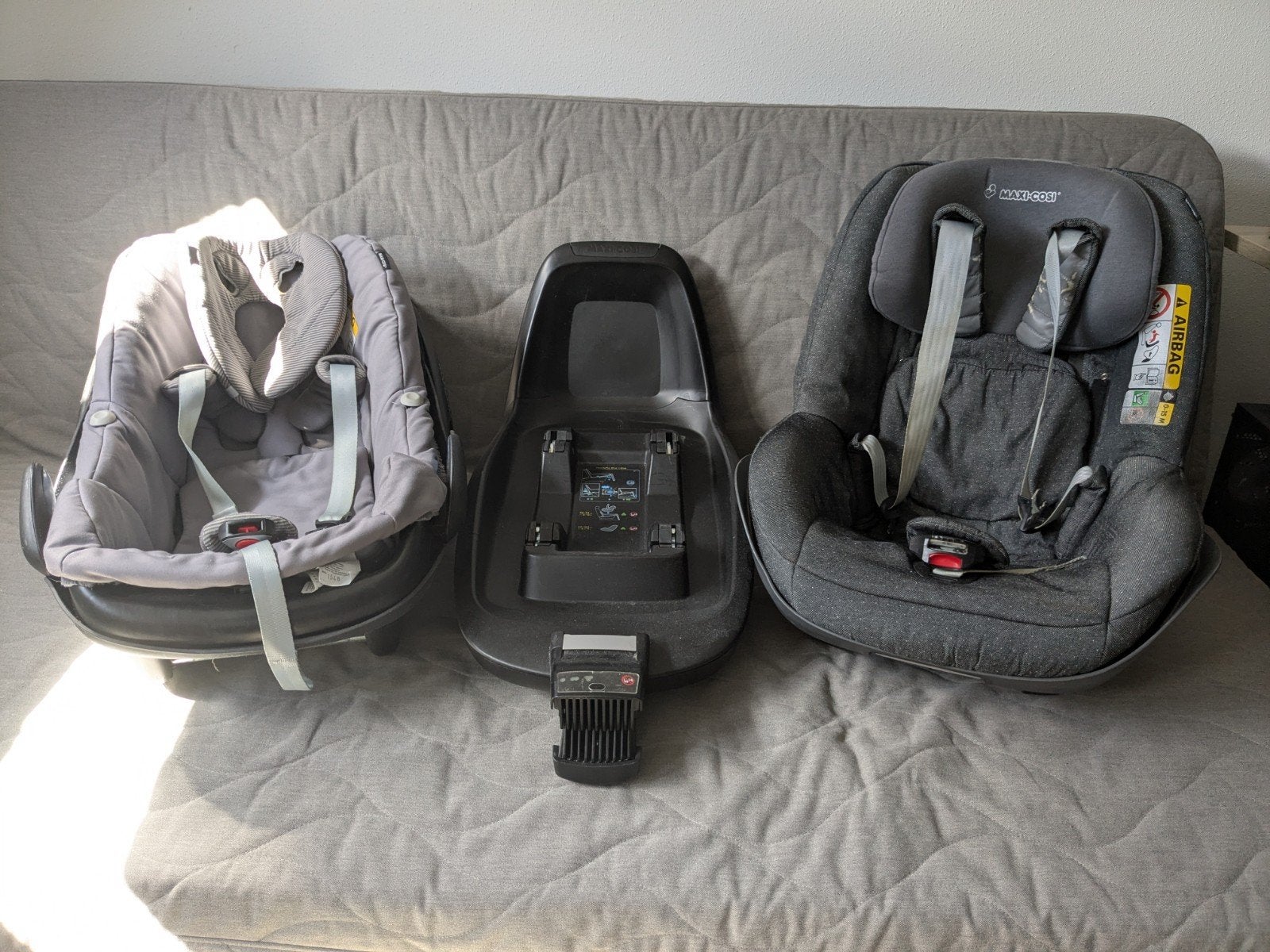 Maxi Cosi Rock, 2 Way Pearl en Familyfix One i - Size, Kinderen en Baby's, Autostoeltjes, Ophalen, Verstelbare rugleuning, Gebruikt