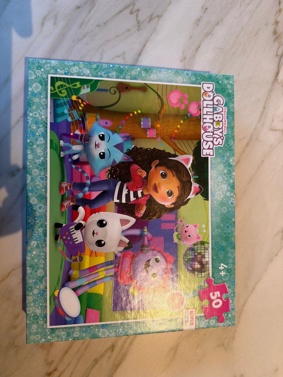 Gabby's Poppenhuis Puzzel 50 stukjes, Kinderen en Baby's, Speelgoed | Kinderpuzzels, Ophalen of Verzenden, 10 tot 50 stukjes, Zo goed als nieuw