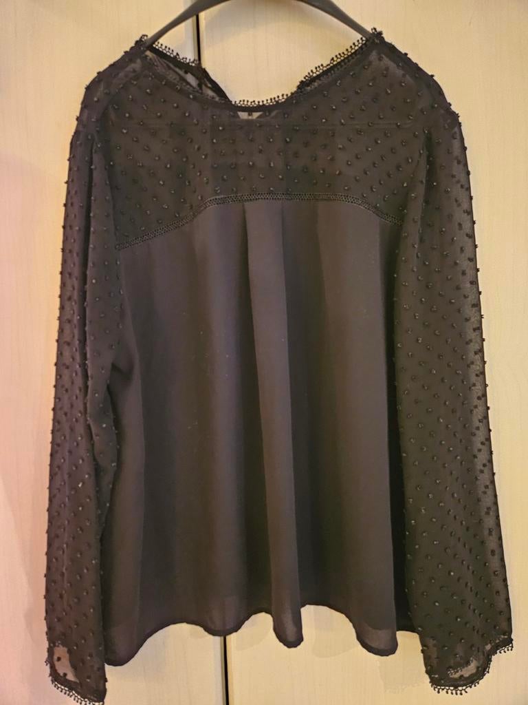 Mooie zwarte blouse maat L, Kleding | Dames, Blouses en Tunieken, Ophalen of Verzenden