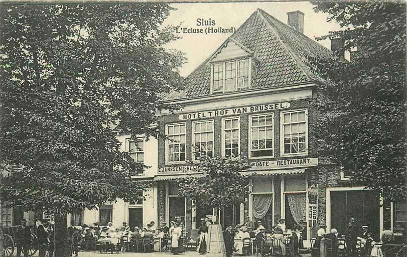 380-711-015 Sluis Hotel t Hof van Brussel, Verzenden, Voor 1920, Zeeland