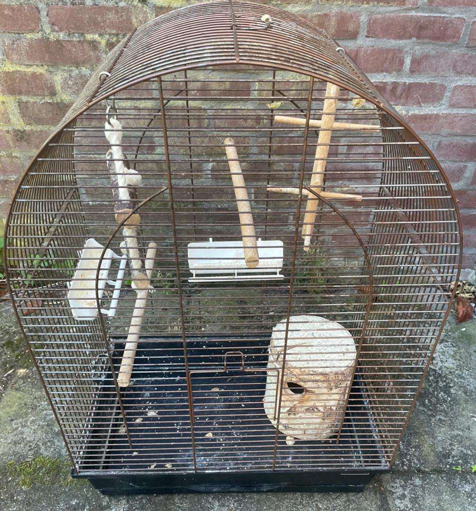 Vogelkooi 52,5 x 33 x 73,5, Dieren en Toebehoren, Ophalen, Gebruikt, Metaal, Vogelkooi