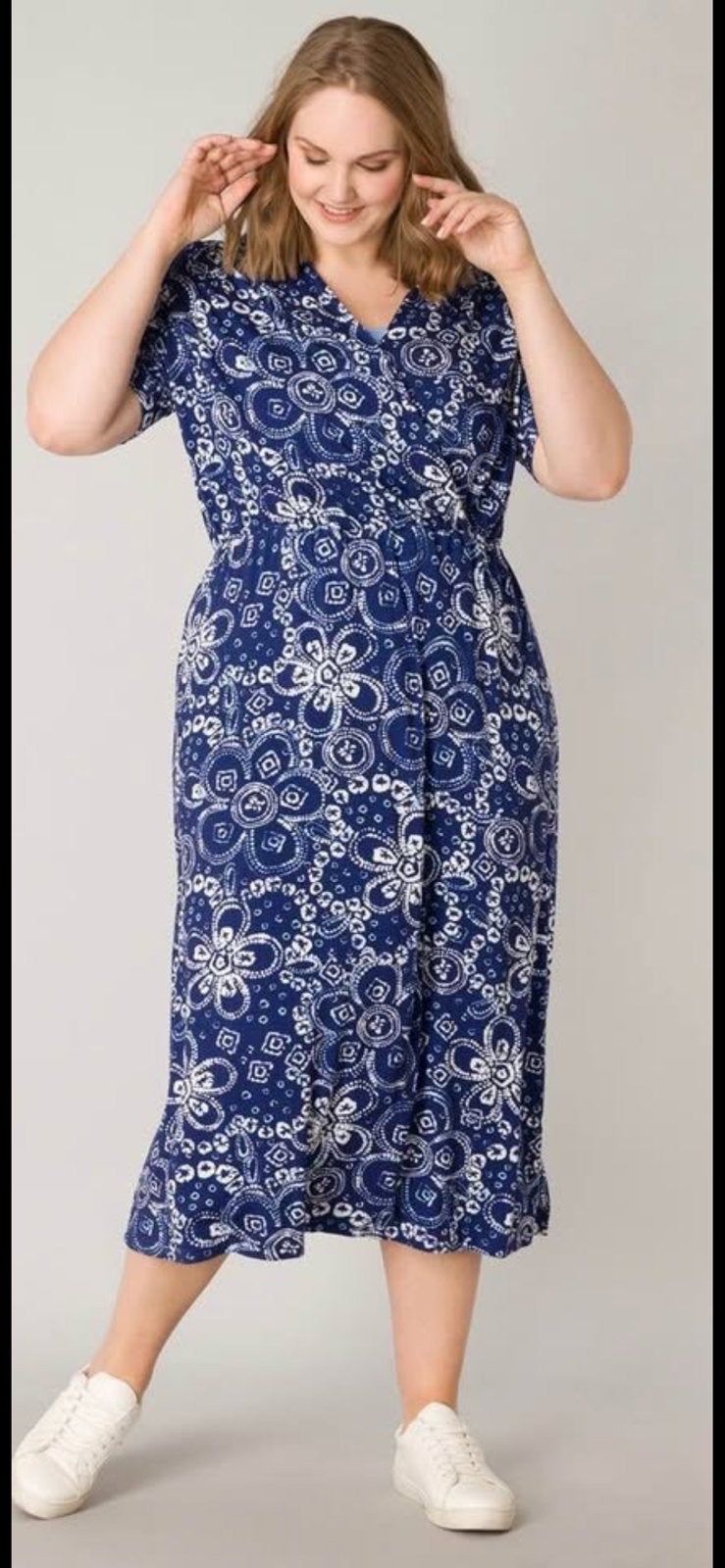 NIEUW jurk Yesta 52/54, Kleding | Dames, Grote Maten, Verzenden, Nieuw, Blauw, Jurk