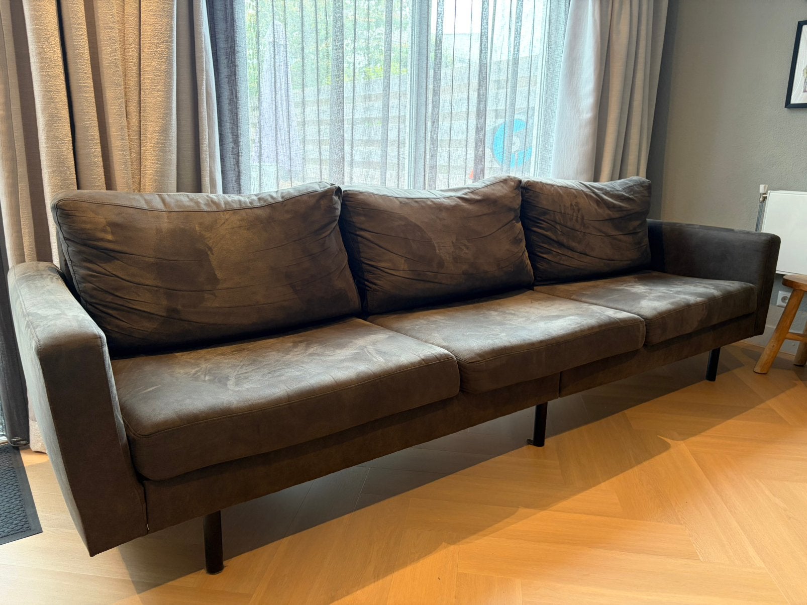 4 persoons bank, Huis en Inrichting, Banken | Bankstellen, Ophalen, 250 tot 300 cm, Gebruikt, 75 tot 100 cm