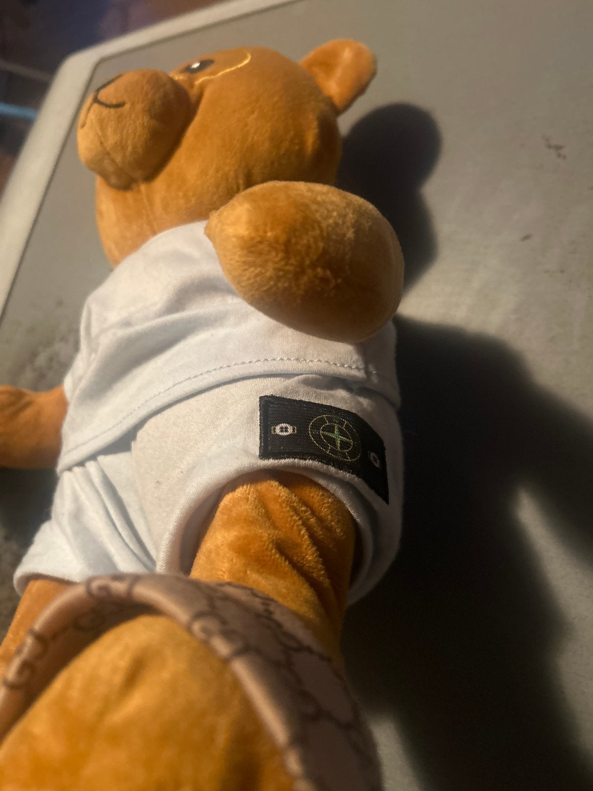 Knuffelbeer met Stone Island shirt en Gucci schoenen, Overige merken, Beer, Ophalen of Verzenden, Zo goed als nieuw