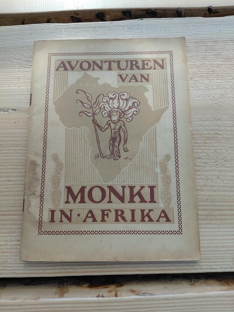 Avonturen van Monki in Afrika - Vintage Kinderboek, Boeken, Ophalen of Verzenden, Gelezen, Onbekend, Fictie algemeen