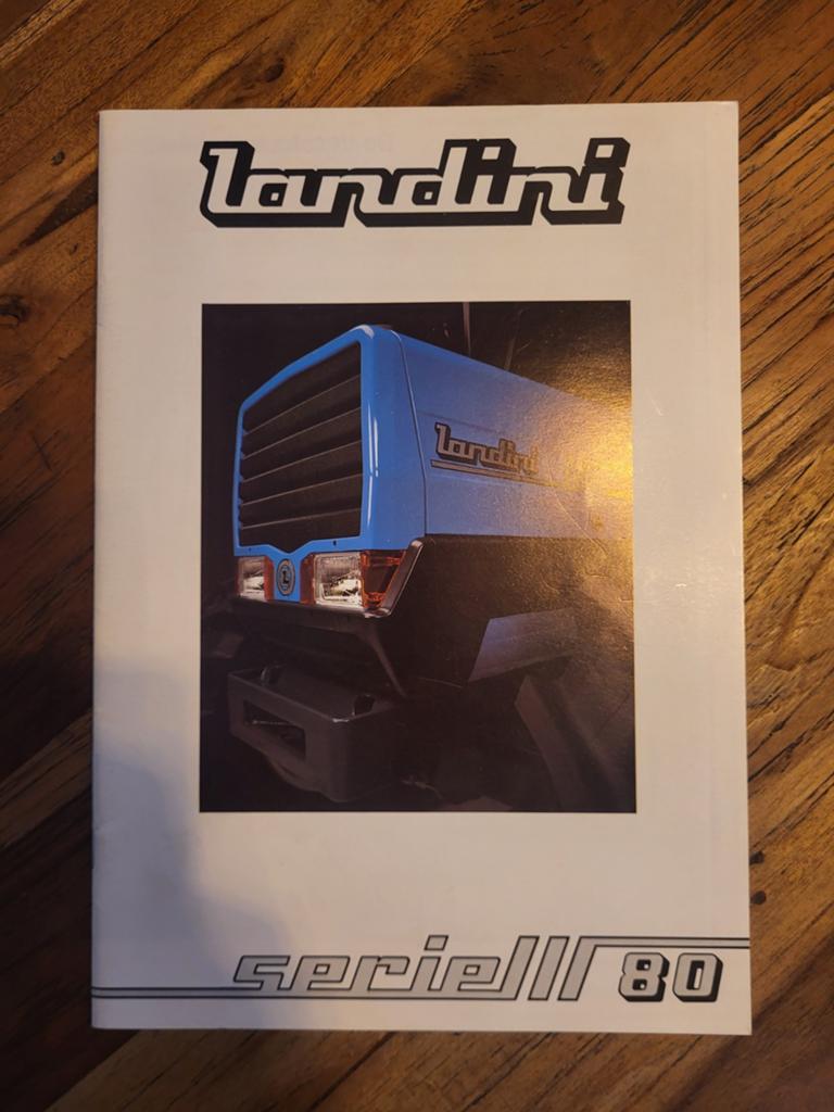 tractor folder Landini serie 80, Boeken, Catalogussen en Folders, Ophalen of Verzenden, Zo goed als nieuw