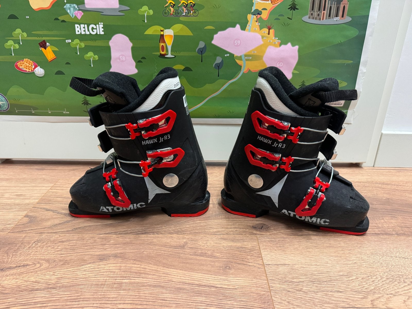 Atomic Hawx Jr R3 skischoenen - maat 21/21,5, Gebruikt, 100 tot 140 cm, Schoenen, Ophalen of Verzenden